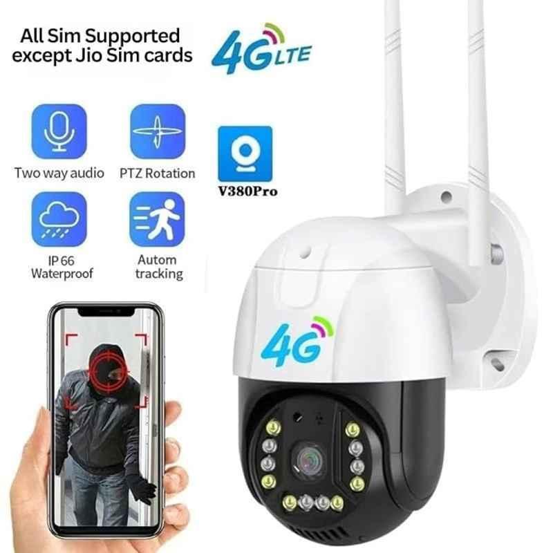 4G SIM(All Supported) GorillaPro Full HD Wireless PTZ Security Camera Colored 12 IRS Dual Light Night Vision AUTO Tracking - Image 3