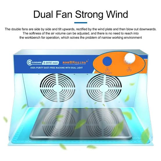 Sunshine S-917C Mini High-purity Dust-free Workbench with Dual Light for Detecting LCD Screens