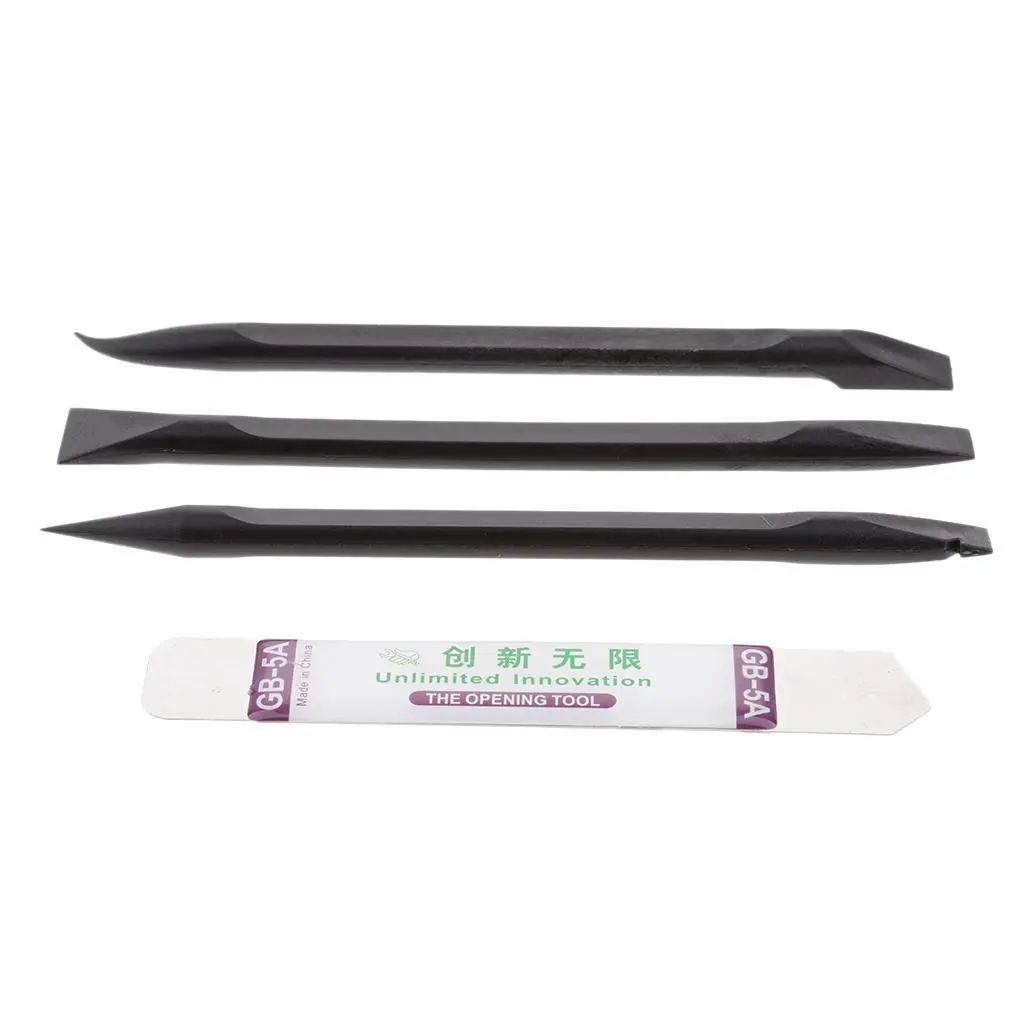 Universal 3 Set Stick Spudger + 1 Piece Metal Crowbar Antistatic Opening Pry Tool Kit.