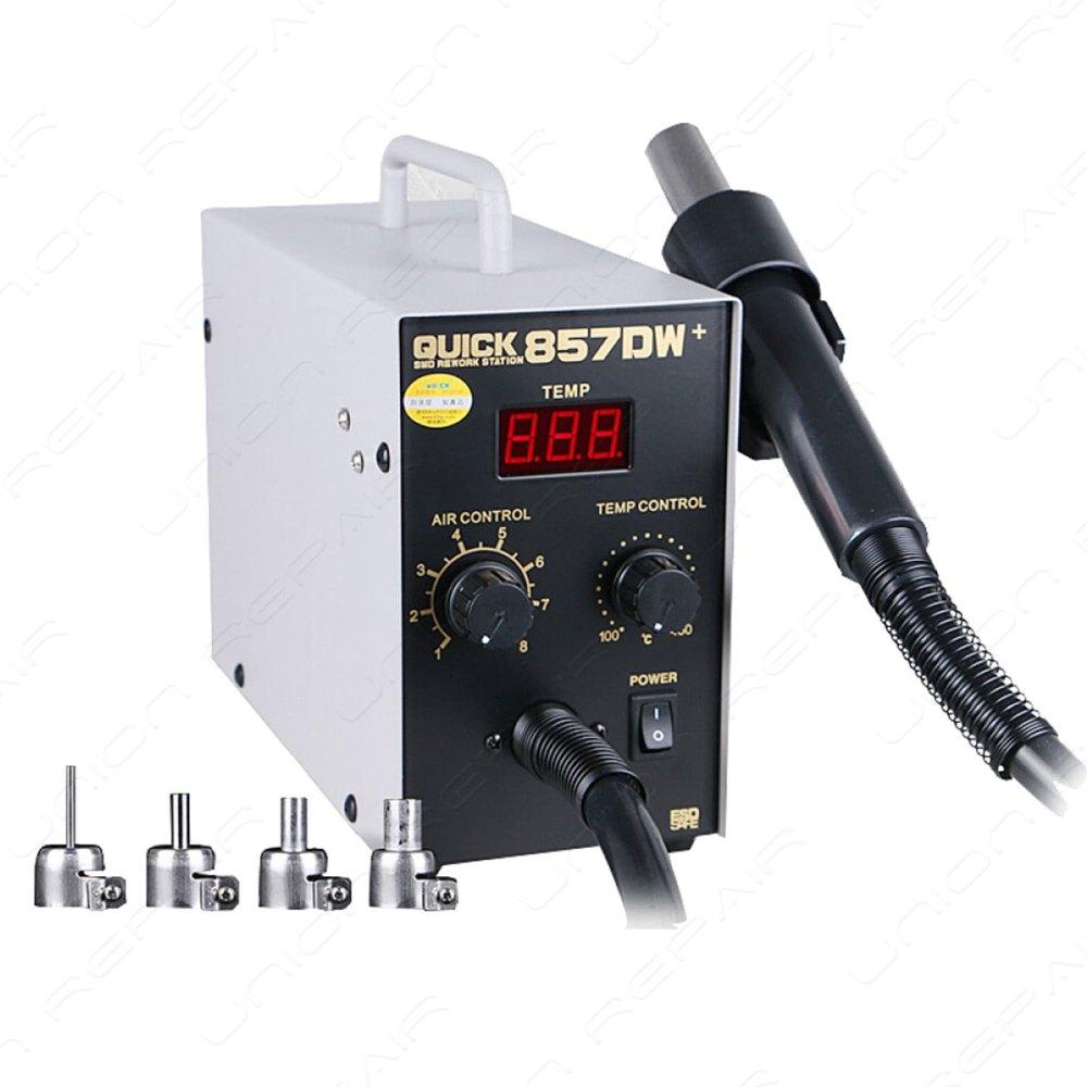QUICK 857DW+ LEAD FREE ADJUSTABLE SMD REWORK STATION 100% ORIGINAL