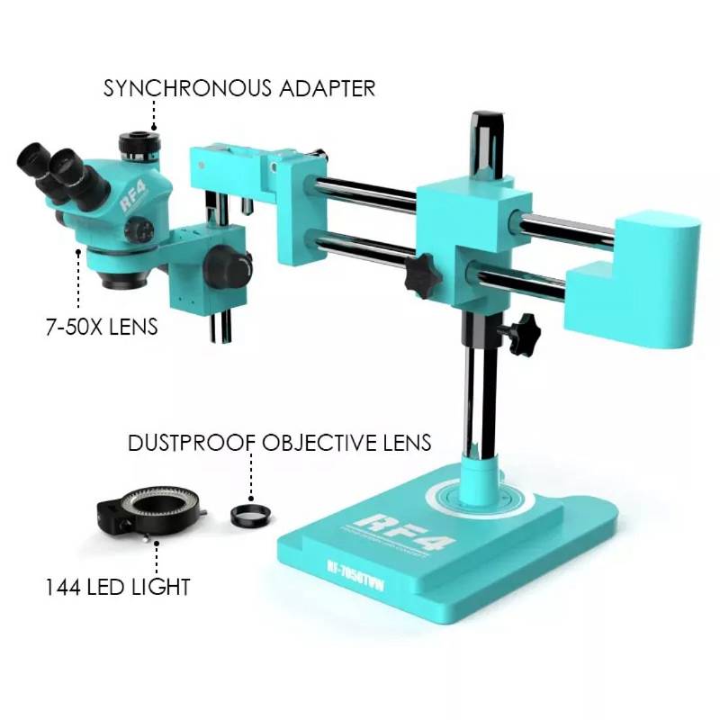 RF4 RF7050-TVW TRINOCULAR STEREO MICROSCOPE