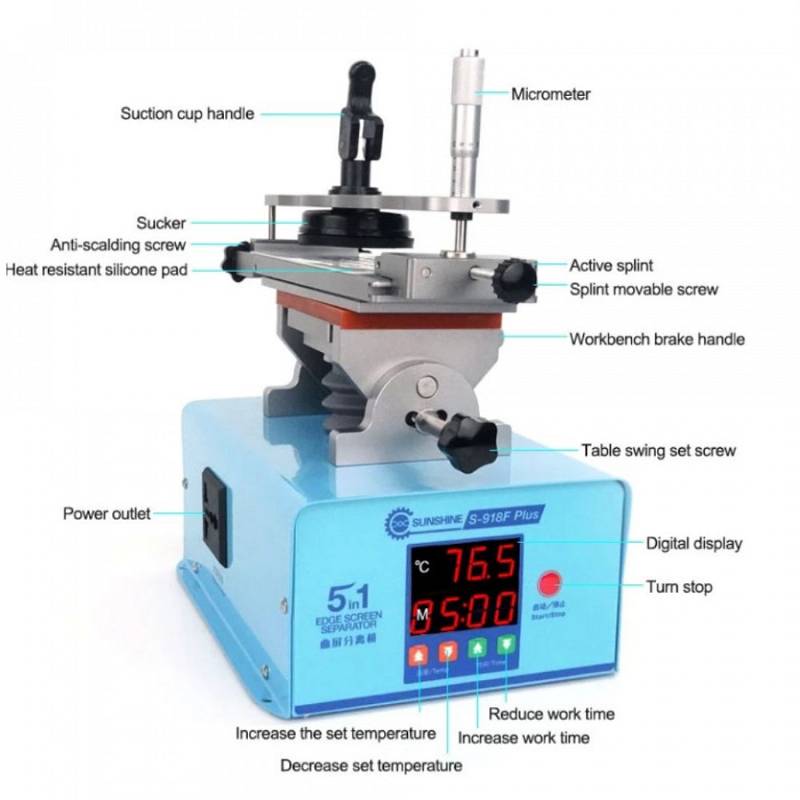 SUNSHINE S-918F Plus Multifunctional Curved Screen Separator