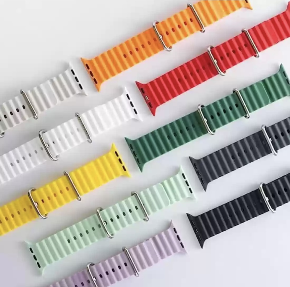 Silicone Ocean Loop Strap Compatible With Ultra Watch 42-44-45-49Mm