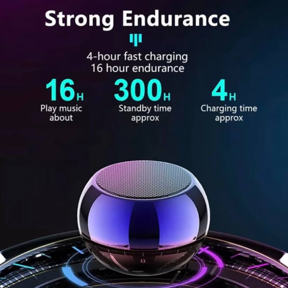 Mini Speaker Boost Colorful Wireless Bluetooth Speaker Mini Round Steel Speaker