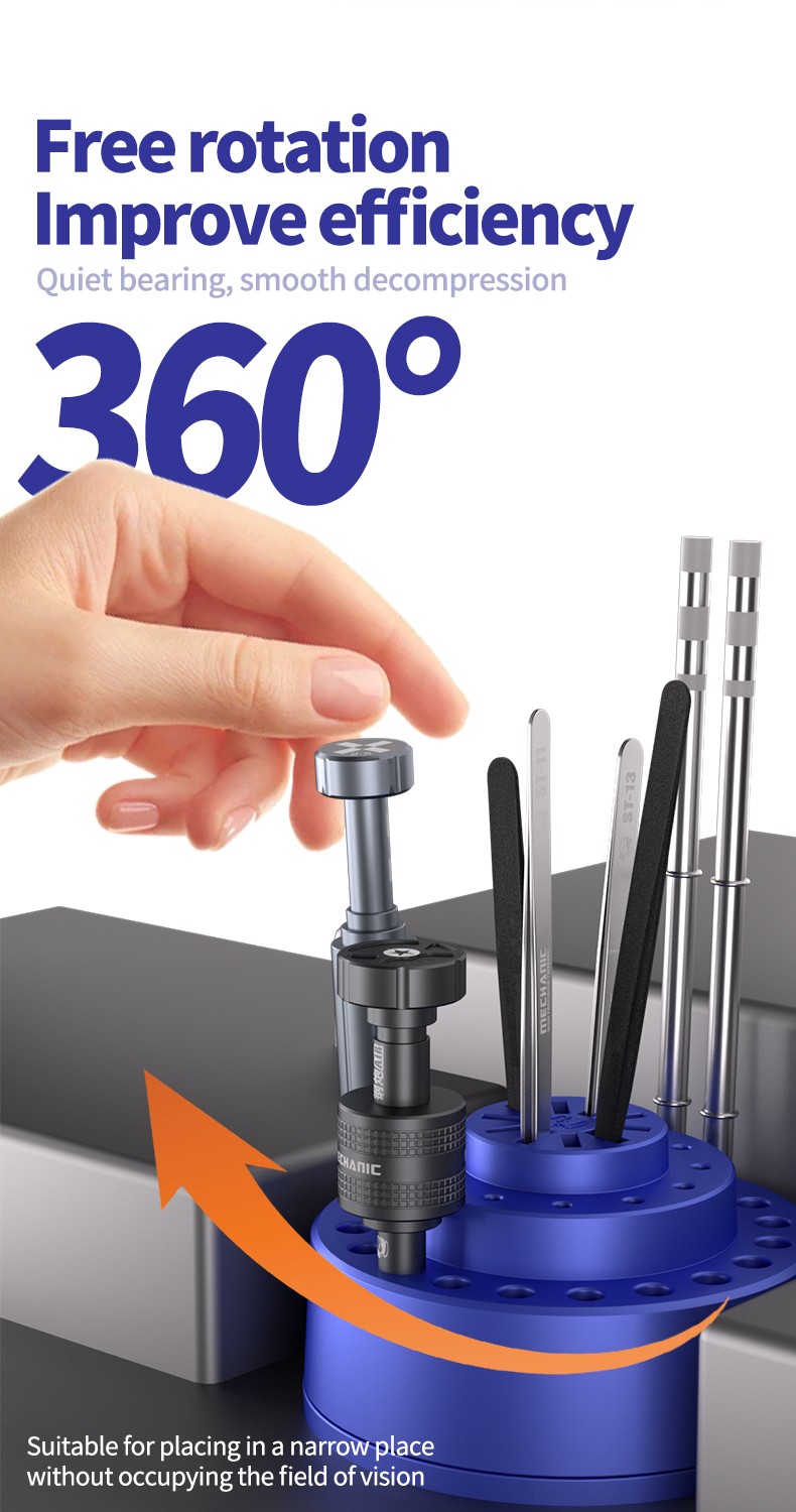 Mechanic R38 Multifunctional Rotating Plastic Storage for Screwdrivers / Tweezers / Heating Cores