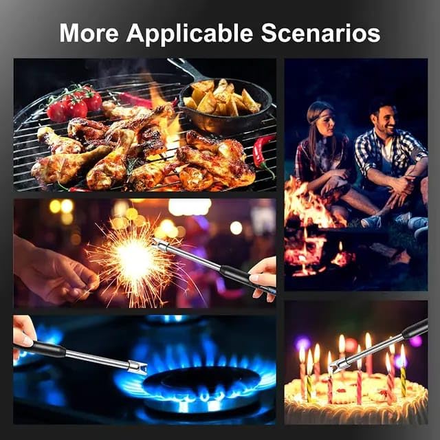 Flexible Long Neck Candle BBQ Charcoal Windproof Metal Lighter USB Electronic