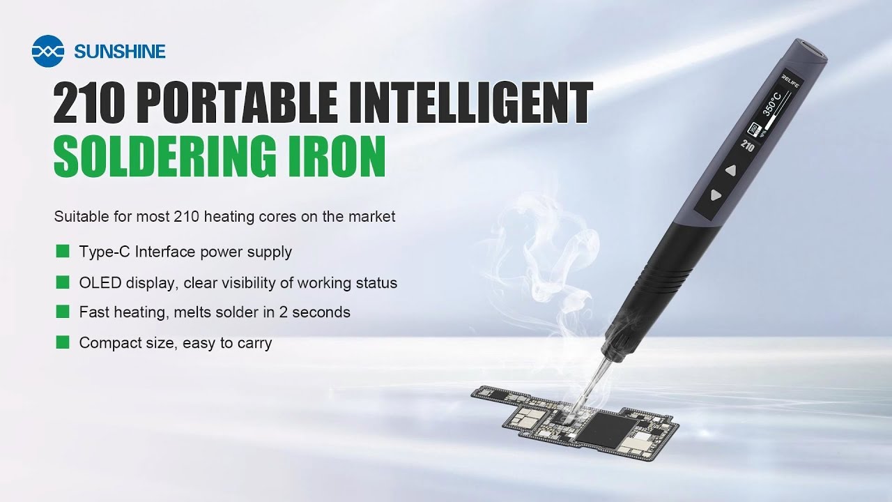 RELIFE RL-210 60W Portable Soldering Iron with OLED Display Fast Heating