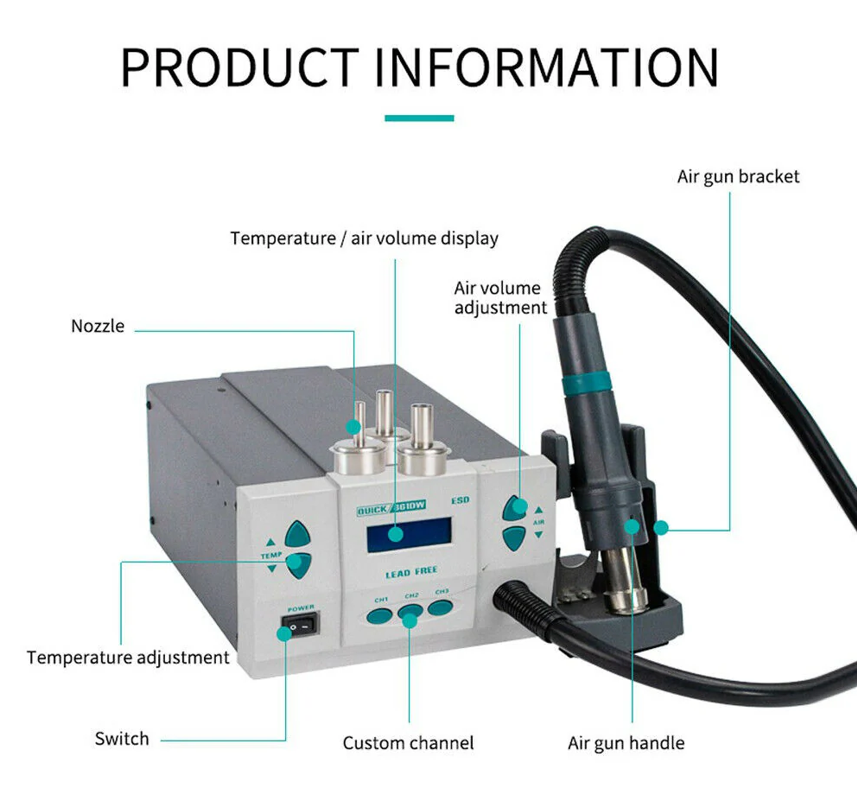 ORIGINAL Quick 861DW SMD Rework Station