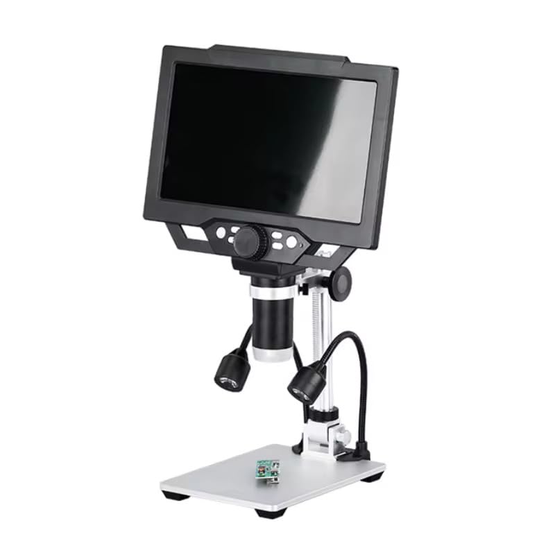1600X 9-Inch Portable LCD Digital Microscope | Ultra-HD Screen, Adjustable Stand & PCB/Mobile Repair Microscope