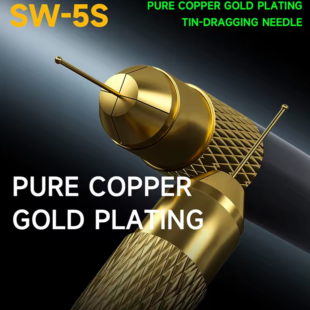 Mechanic SW-5S FPC Connector Gold Plated Tin Dragging Needle Set with 5Pcs Bars