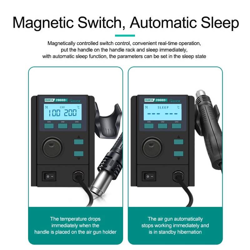 QUICK 2008D+ INTELLIGENT DIGITAL DISPLAY REWORK STATION (750W) SMD ...