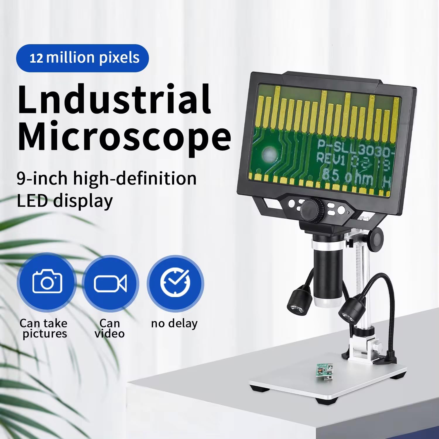 1600X 9-Inch Portable LCD Digital Microscope | Ultra-HD Screen ...