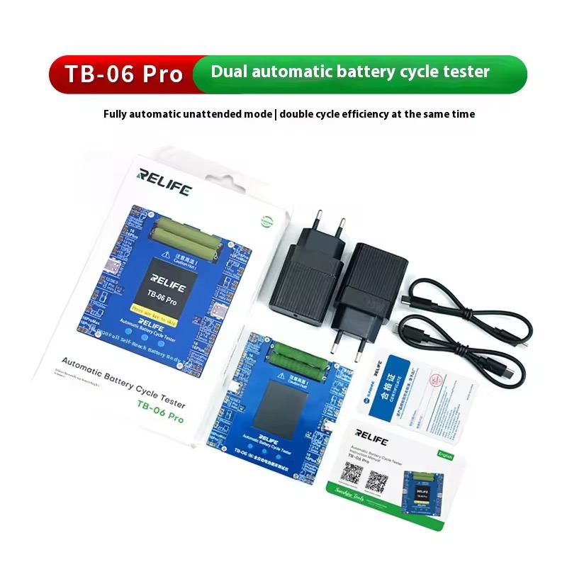 Relife TB-06 Pro Dual Channel Automatic Battery Cycle Tester | iPhone ...